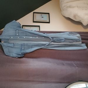 Chambray button front dress